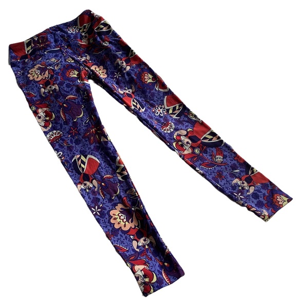 LulaRoe Disney Queen of Hearts OS Leggings Pants Alice in Wonderland - Picture 5 of 7